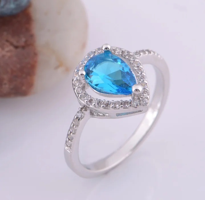 Earrings necklace ring  925 Sterling Silver Jewelry Set for Women Teardrop Pendant Necklace Earrings Bracelet Ring Fit with Party Meeting  Wedding Daily Birthday Gift.