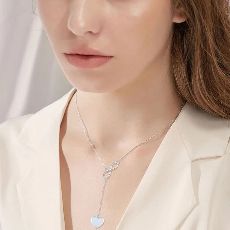 Infinite Love Necklace 925 Sterling Silver Jewelry Gift - Image 2