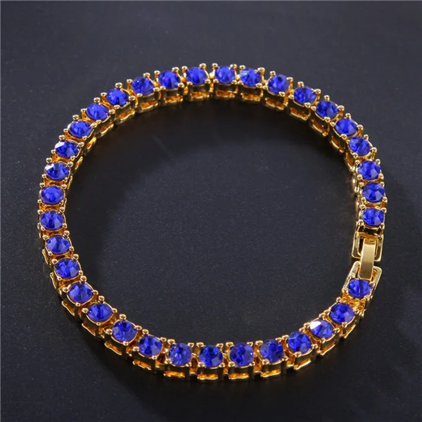 Hip Hop Bracelet Iced Out Single Row Rhinestones Chain Bling Tennis Charm Bracelets Zirconia Bracelets Link Chain Jewelry - Image 6