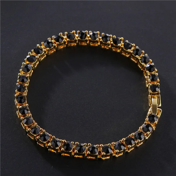 Hip Hop Bracelet Iced Out Single Row Rhinestones Chain Bling Tennis Charm Bracelets Zirconia Bracelets Link Chain Jewelry - Image 5