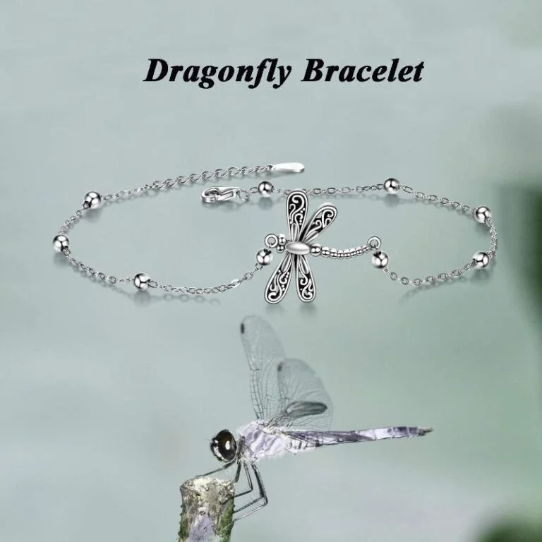 Dragonfly Bracelet 925 Sterling Silver Jewelry for Women Girls Gifts