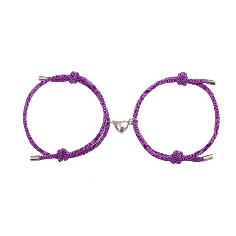 Simple Nylon Love Magnetic Bracelet - Image 8